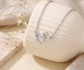 Interlocking Double Heart Crystal Necklace