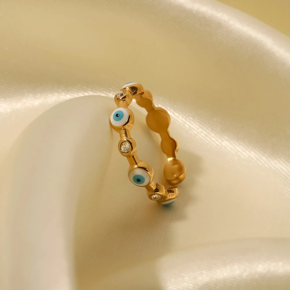 Evil Eye adjustable ring