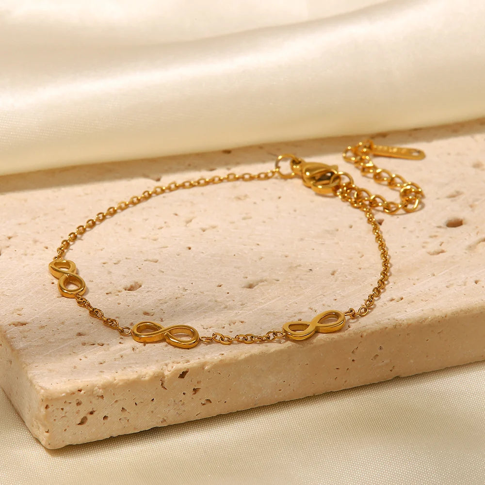 Gold Multi-Infinity Charm Bracelet
